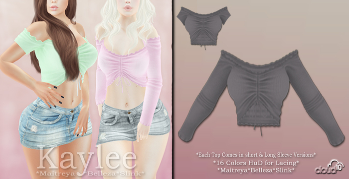 CLoUD10 - KayLee Ruched Top -   Gray(BOX) ADD ME