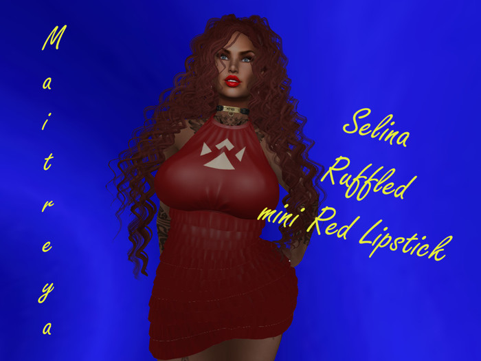 Angie's Selina Ruffled mini Red Lipstick Dress