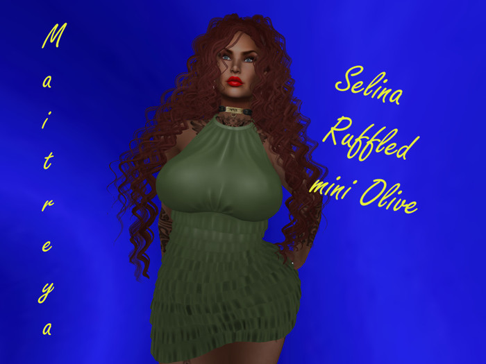 Angie's Selina Ruffled mini Olive