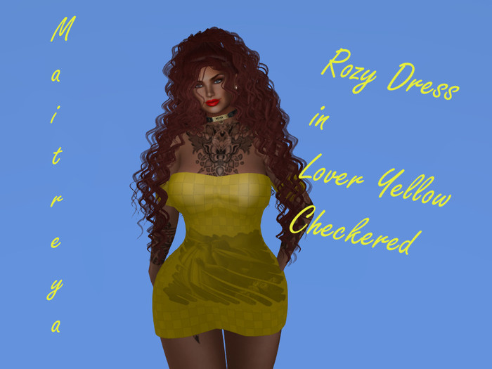 Angie's Rozy Dress Lover yellow checkered