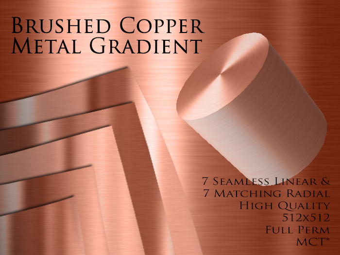Brushed Copper Metal Gradient Full Perm Textures 2