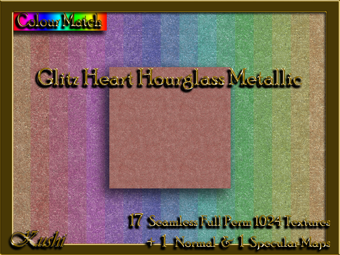 Glitz Heart Hourglass Metallic Solids Textures