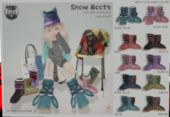 *Tentacio* Snow boots blue Blue RARE