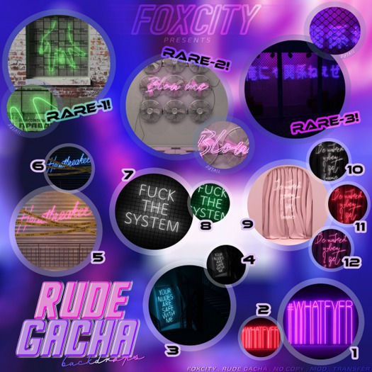 FOXCITY. Rude Gacha - 10 - Be Naked (Black) (Common)