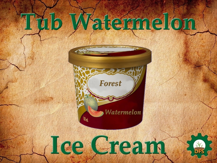 DFS Texture Ice Cream Tub Watermelon