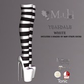 !MiH Teasdale wht plats & stripe socks (dk,med,lt) boxed