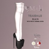 !MiH Teasdale Black plats & wht thermal socks (dk,med,lt) boxed