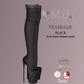 !MiH Teasdale Black plats & blk thermal socks (dk,med,lt) boxed