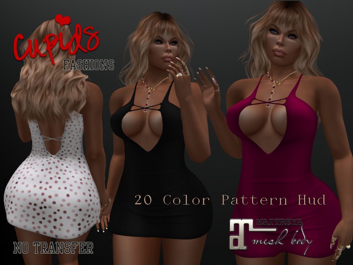 *CF* LYRA DRESS MAITREYA w/20 Texture/Pattern Change Hud