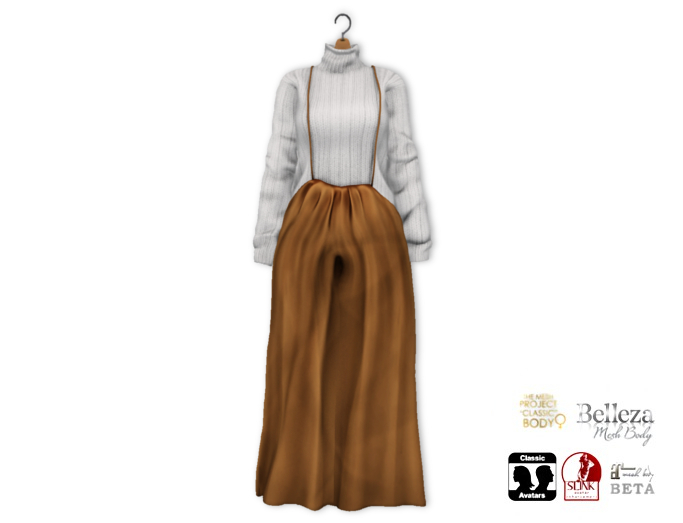 {amiable}Mesh Wide Salopette All In One Dress03