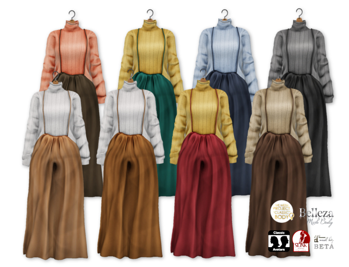 {amiable}Mesh Wide Salopette All In One Dress(FAT PACK)