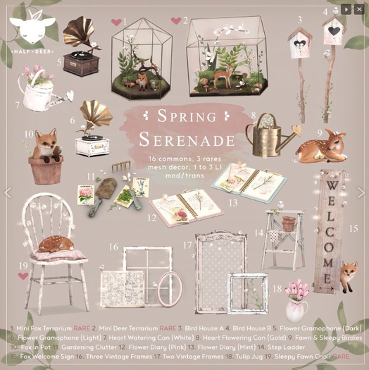 +Half-Deer+ Spring Serenade - Sleepy Fawn Chair RARE