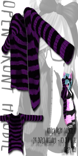 Open Front Hoodie - Grape