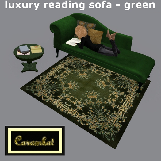 Luxury reading sofa - green