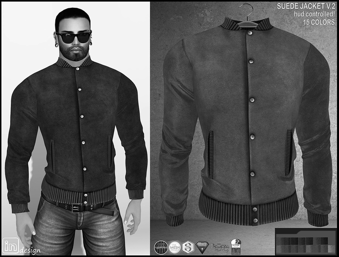 :IN DESIGN:Men's Suede Jacket V.2::15 Colors/HUD Controlled!:DEMO: