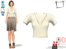 Dae Obj FBX  Women's Lime Plunging Neckline Top Slink,Ocacin Standard, Maitreya, Belleza, Tonic
