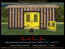 Happy Colored Spanish Gate or Mexican Double Doors, Rustic Door, Urban Storefront Door, Southwestern Door D0058 Yellow