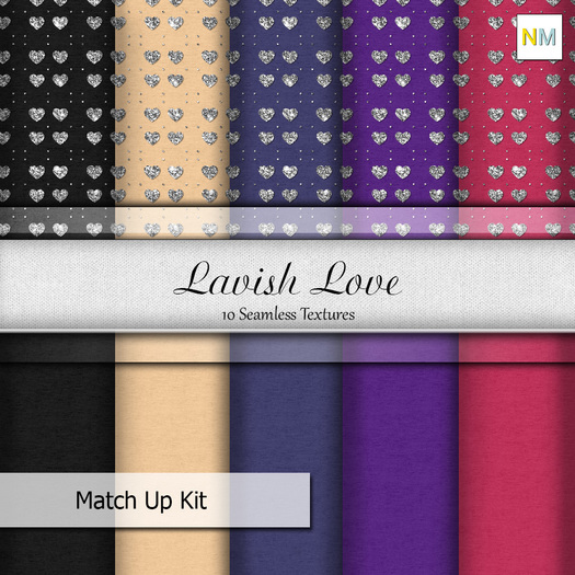 Lavish Love MatchUp Kit 10 Seamless Fabric Textures NM
