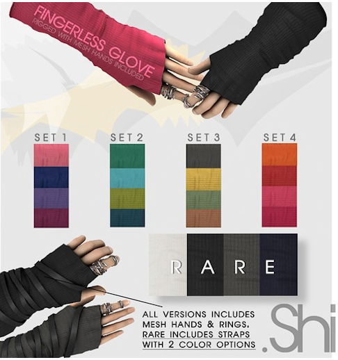 .Shi : Fingerless Glove [UNISEX] SET 3