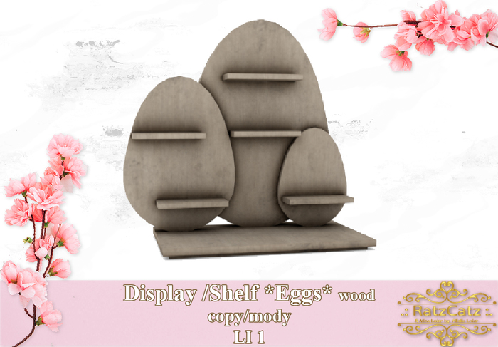 .: RatzCatz :. Display *Easter Eggs* wood
