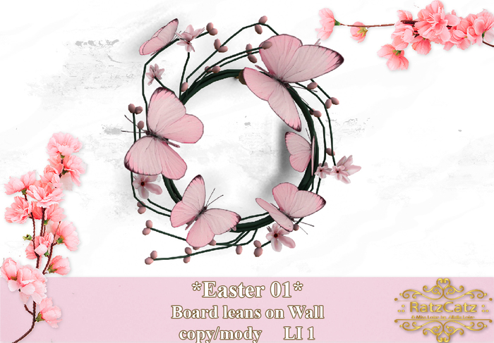 .: RatzCatz :. Wreath *Butterflies* pink