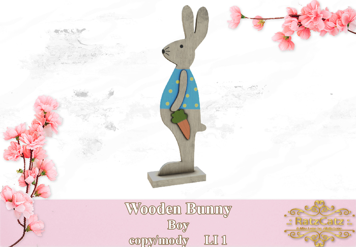 .: RatzCatz :. Wooden Bunny male