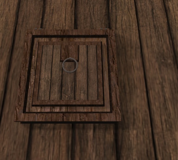 Scripted Trapdoor made of wood