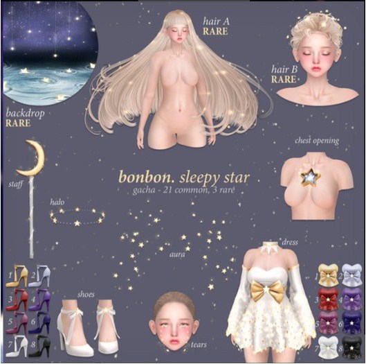 bonbon - sleepy star - shoes 4 [maitreya]
