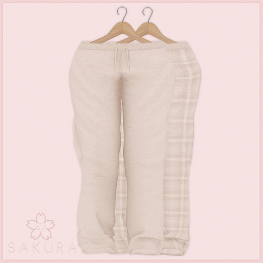 {WF&S} LazyDay PJ's - Pants - Creme  [ADDME]