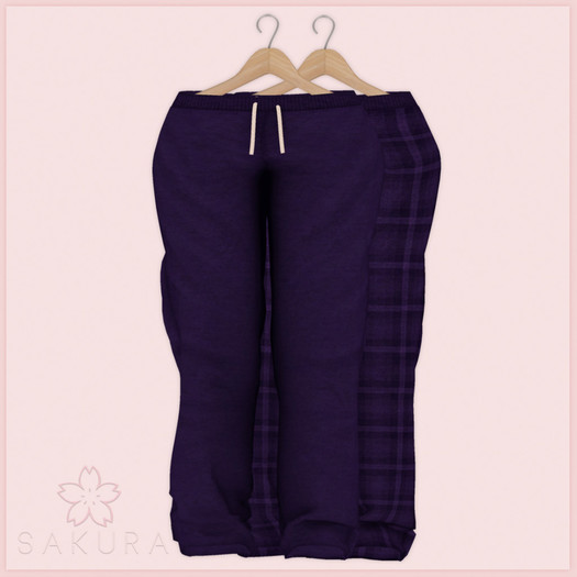 {WF&S} LazyDay PJ's - Pants - Purple [ADDME]
