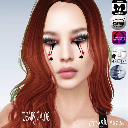 "OS" Apps Make Facial Catwa/Omega/Lelutka/Genus- Tears Game