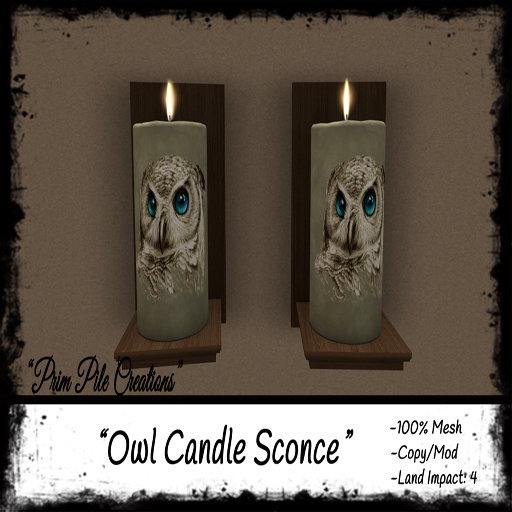 ~PPC~ Owl Candle Sconces  