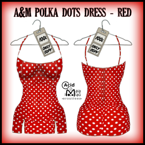 .:A&M:. Polka Dots - Mini Dress - Red