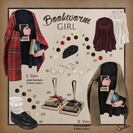 8. {sallie} Bookworm Girl - Velvet Beret - white