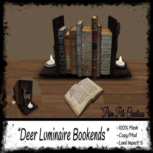 ~PPC~ Deer Luminaires Bookends BOXED