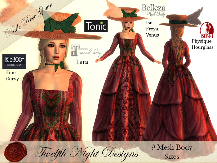 Halle Rose Gown