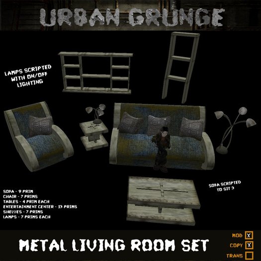 Metal Living Room Set