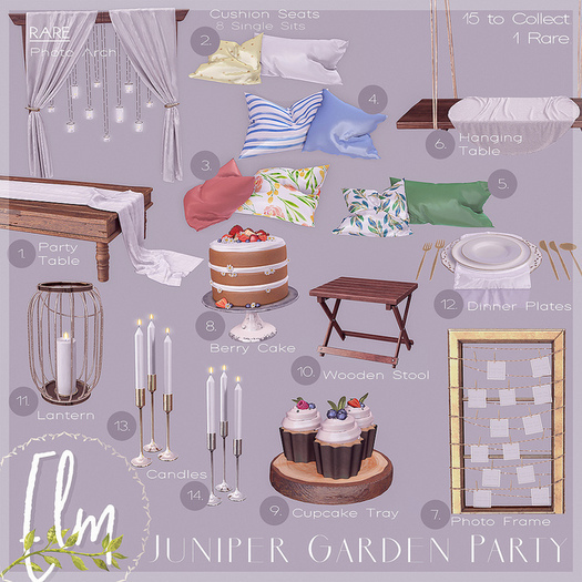 5. Elm. Juniper Garden Party "Cushion Seats #4"