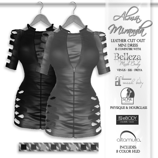 DEMO .: AlmaMiranda :. Cut Out Sexy Leather Dress