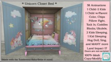 *CC* TD Baby/Bebe Unicorn Closet Bed (wear+click)
