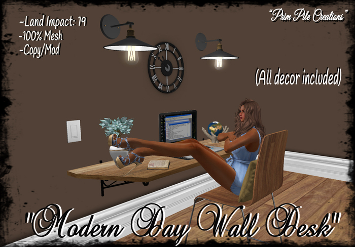 ~PPC~ Modern Day Wall Desk BOXED