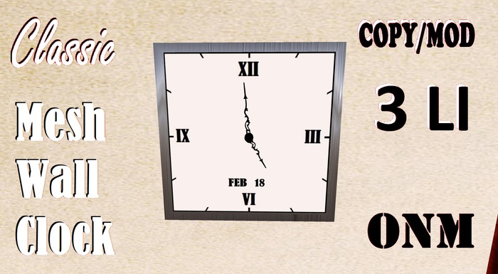 Working Mesh Wall Clock - Square Classic - ONM - Adjustable Chime and Time Zone - Accurate to within 1 second