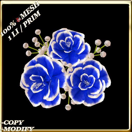 LW_ 3 Roses Hair Flower - R 4