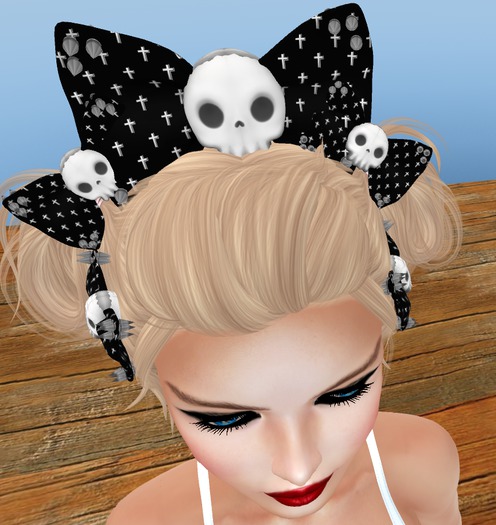 TH!~Black Cross Sugar Bow