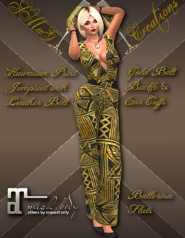 hawaiian print jumpsuit
