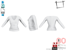 Dae Obj FBX Women's Wide V-neck Top Slink, Belleza, Maitreya, Tonic, Ocacin Standard