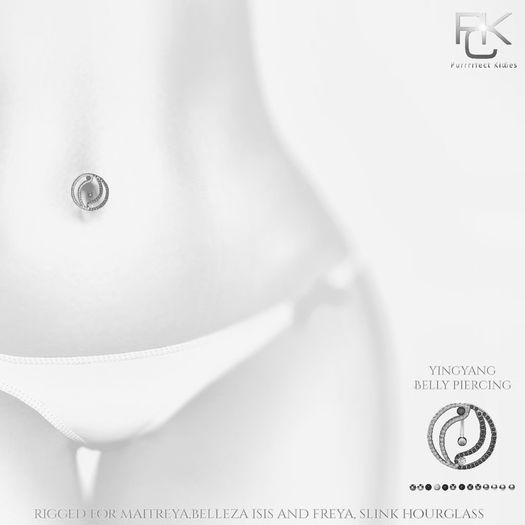 *PKC* YingYang Belly Button Piercing DEMO
