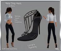 METAL STRAP HEELS BLACK UNPACK