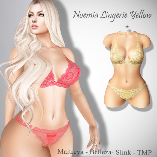 :::LS DIAMOND  LINGERIE NOEMIA YELLOW