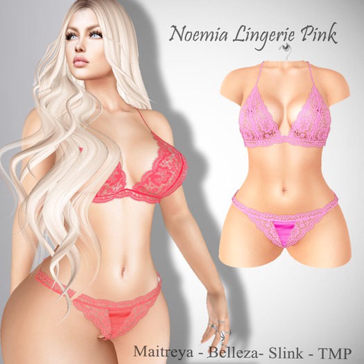 :::LS DIAMOND LINGERIE NOEMIA PINK